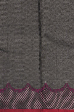 Image of Arani Silk Brocade Silver Saree