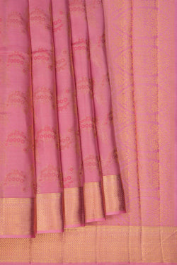 Image of Arani Silk Brocade Pink Saree