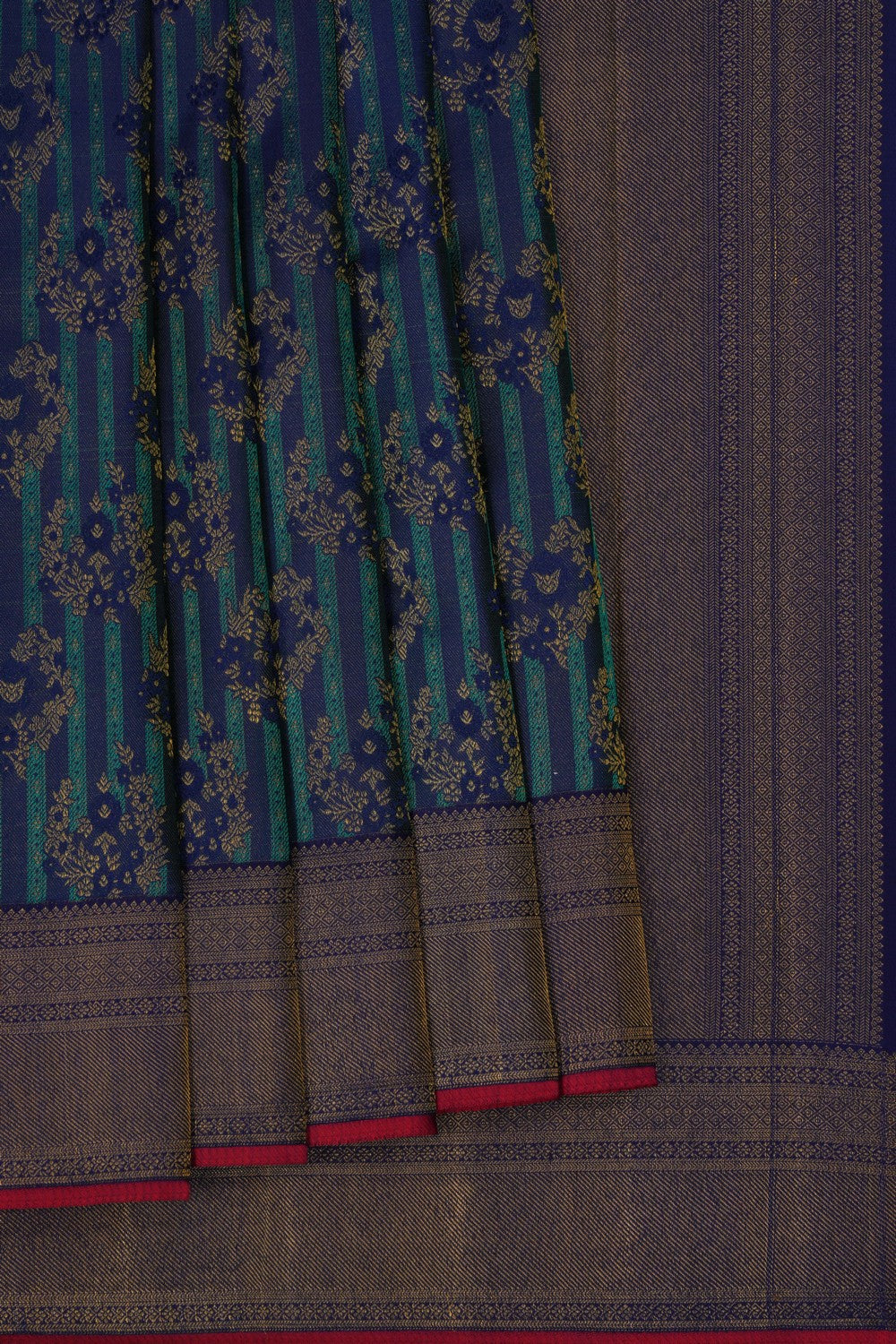 Arani Silk Brocade Blue Saree