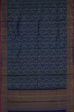 Image of Arani Silk Brocade Blue Saree