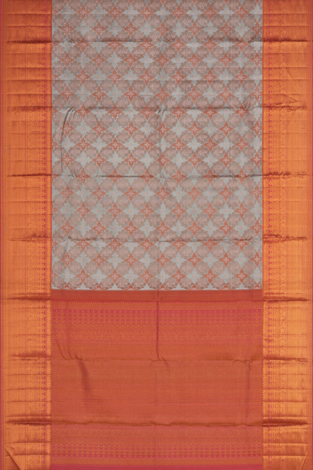 Arani Silk Brocade Beige Saree