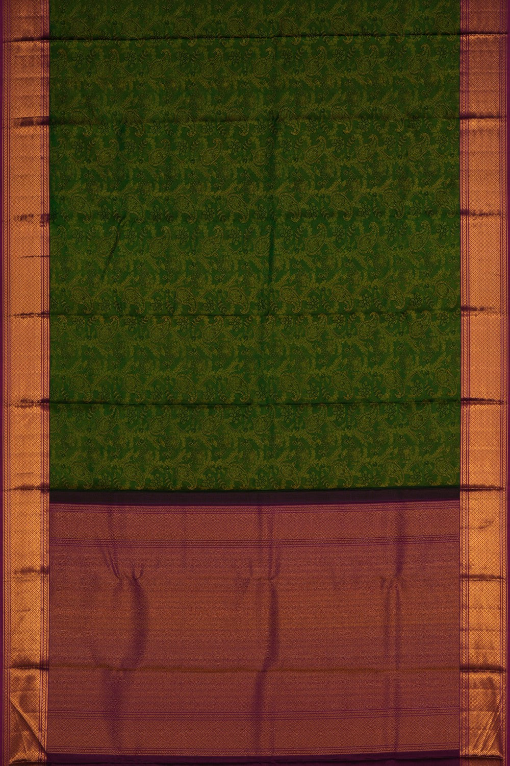 Arani Silk Brocade Green Saree