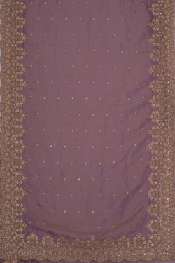 Image of Embroidered Tissue Mauve Purple Saree