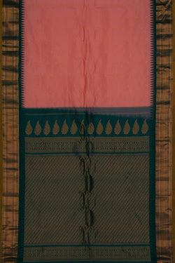 Image of Gadwal Silk Pink Saree