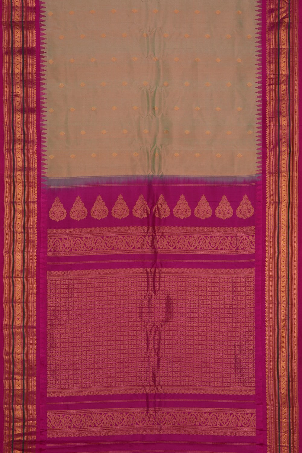 Gadwal Silk Green Saree
