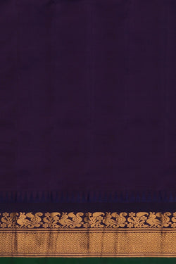 Image of Gadwal Silk Teal Green Saree