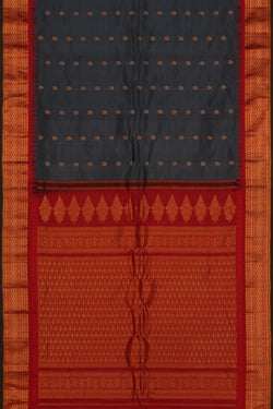 Image of Gadwal Silk Grey Saree