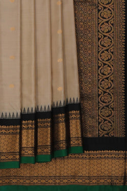 Image of Gadwal Silk Beige Saree