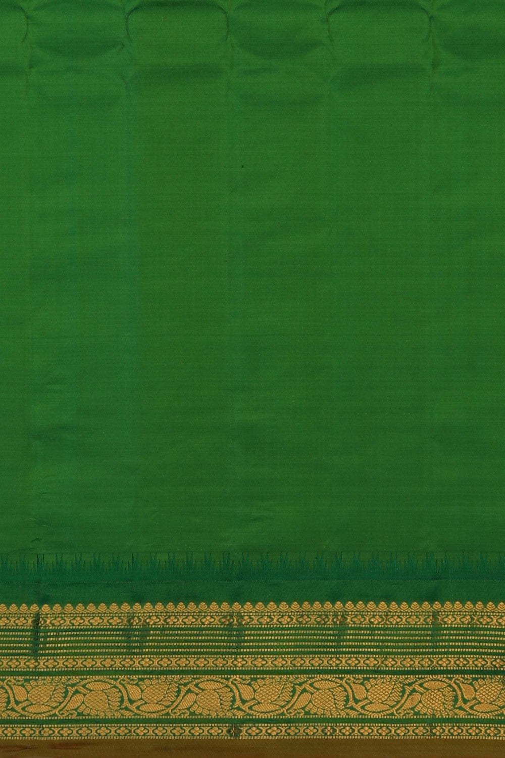 Image of Gadwal Silk Navy Blue Saree