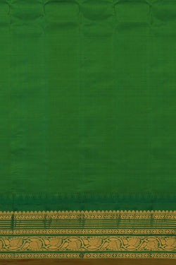 Image of Gadwal Silk Navy Blue Saree