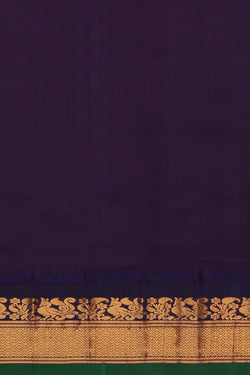 Image of Gadwal Silk Coral Orange Saree