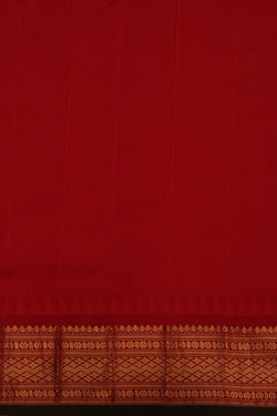 Image of Gadwal Silk Off-White Saree