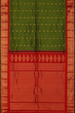 Image of Gadwal Silk Green Saree