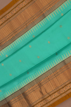 Image of Gadwal Silk Sea Green Saree