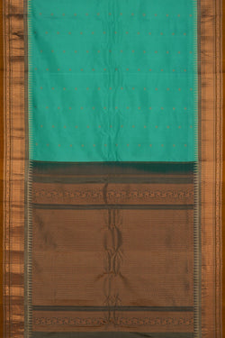 Image of Gadwal Silk Sea Green Saree