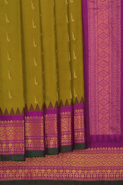 Image of Gadwal Silk Green Saree
