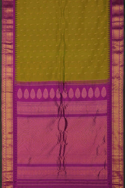 Image of Gadwal Silk Green Saree