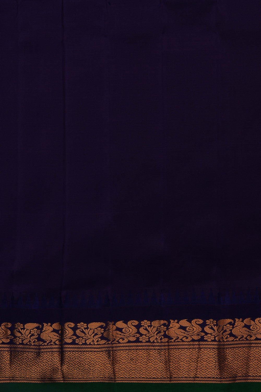 Gadwal Silk Coral Orange Saree
