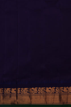 Image of Gadwal Silk Coral Orange Saree