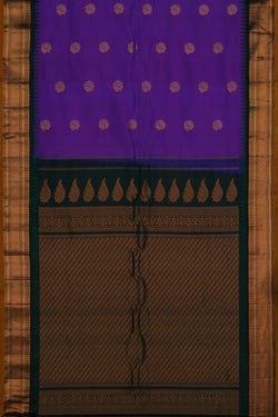 Image of Gadwal Silk Purple Saree