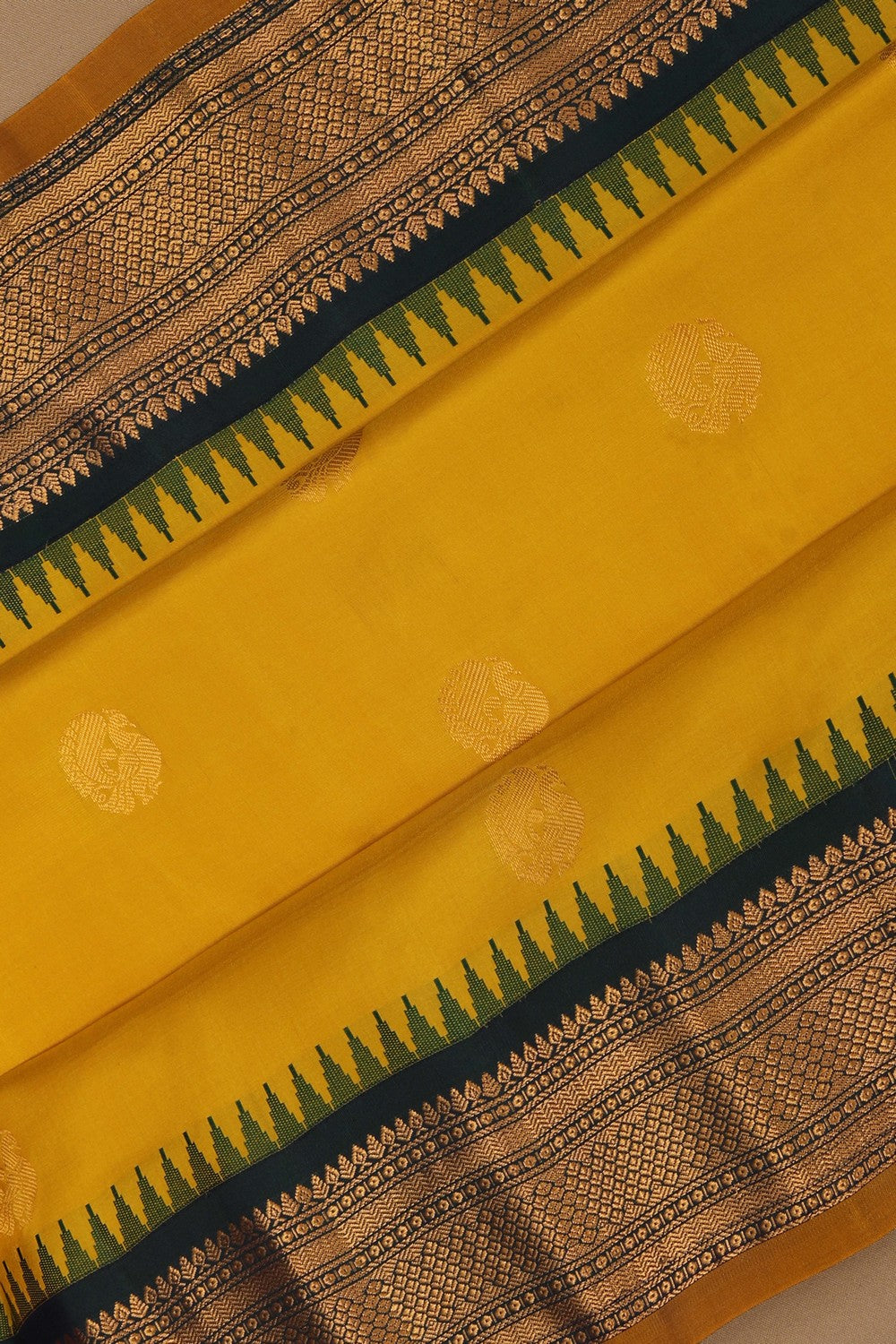 Gadwal Silk Yellow Saree