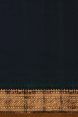 Image of Gadwal Silk Yellow Saree