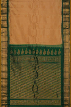 Image of Gadwal Silk Beige Saree