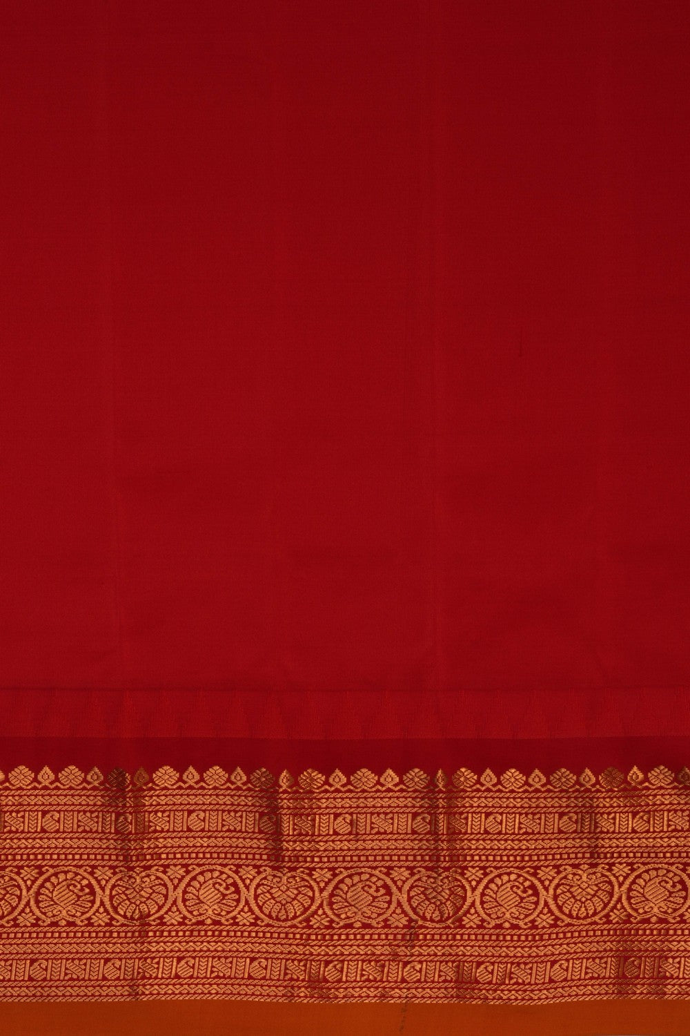 Gadwal Silk Kattam Purple Saree