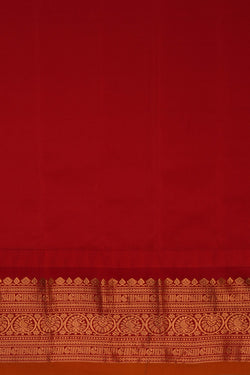 Image of Gadwal Silk Kattam Purple Saree