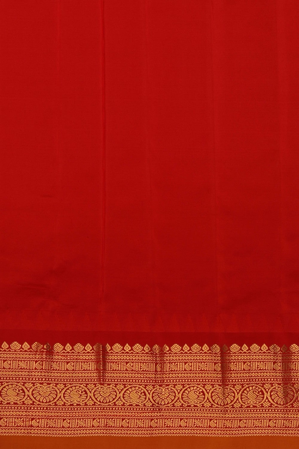 Image of Gadwal Silk Kattam Green Saree