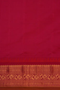 Image of Gadwal Silk Kattam Off White Saree