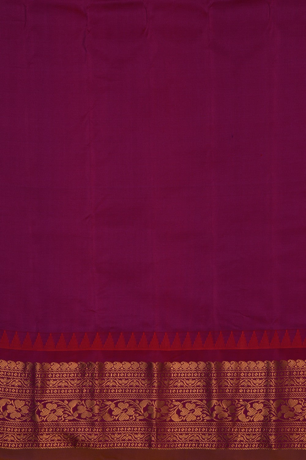 Gadwal Silk Kattam Sea Green Saree