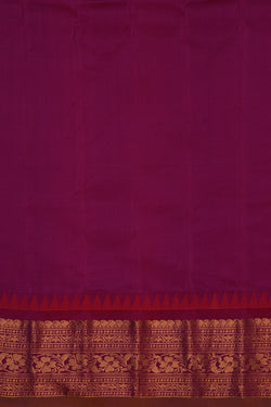 Image of Gadwal Silk Kattam Sea Green Saree