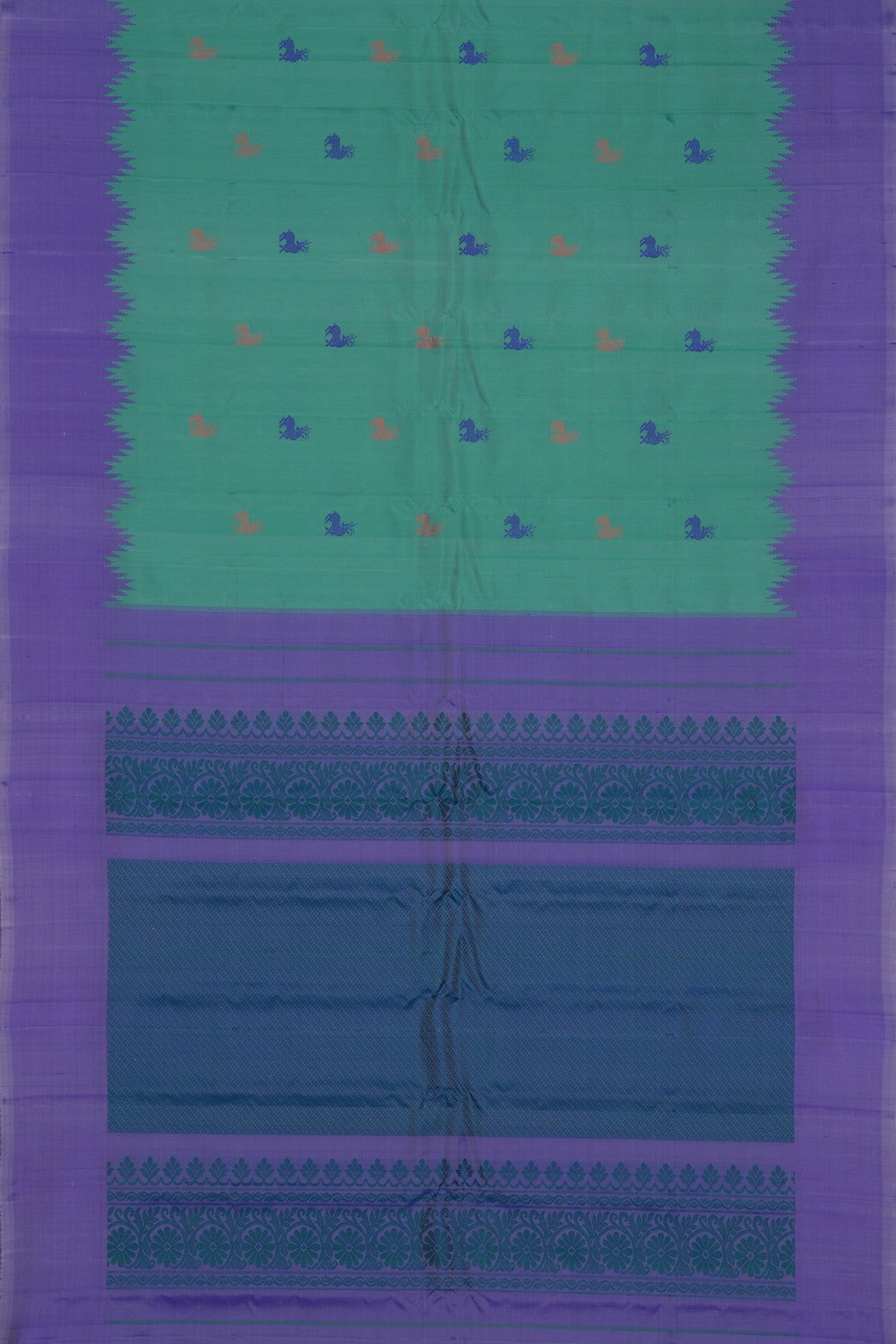 Gadwal Silk Sea Green Saree