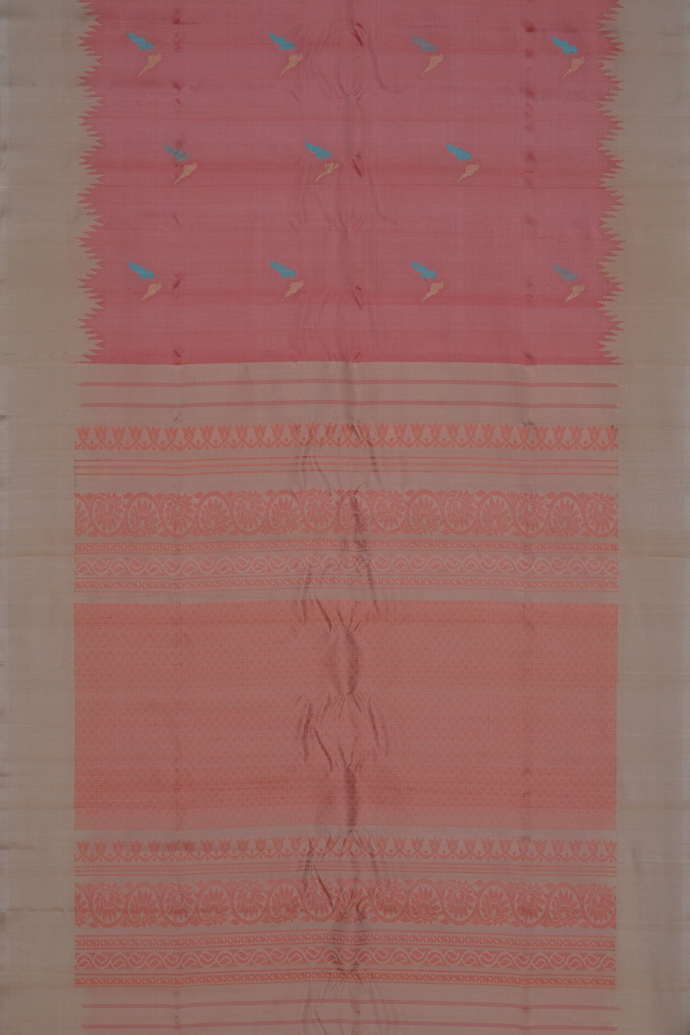 Image of Gadwal Silk Pink Saree
