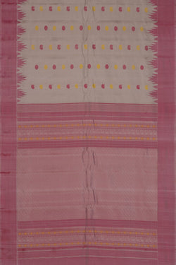 Image of Gadwal Silk Off-White Saree