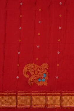Image of Gadwal Silk Red Saree