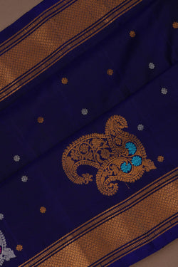 Image of Gadwal Silk Purple Saree