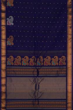 Image of Gadwal Silk Purple Saree