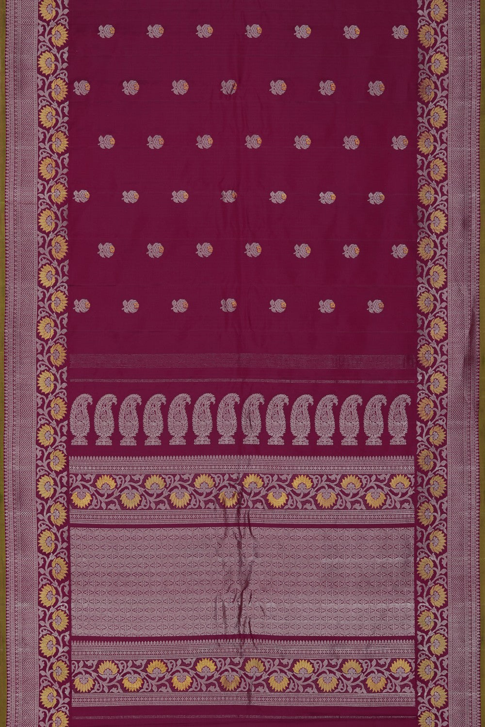 Image of Gadwal Silk Pink Saree