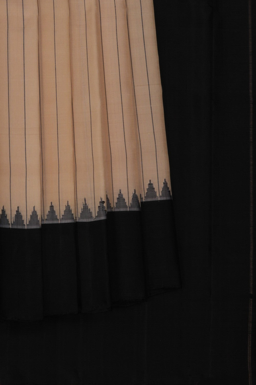 Image of Gadwal Silk Beige Saree