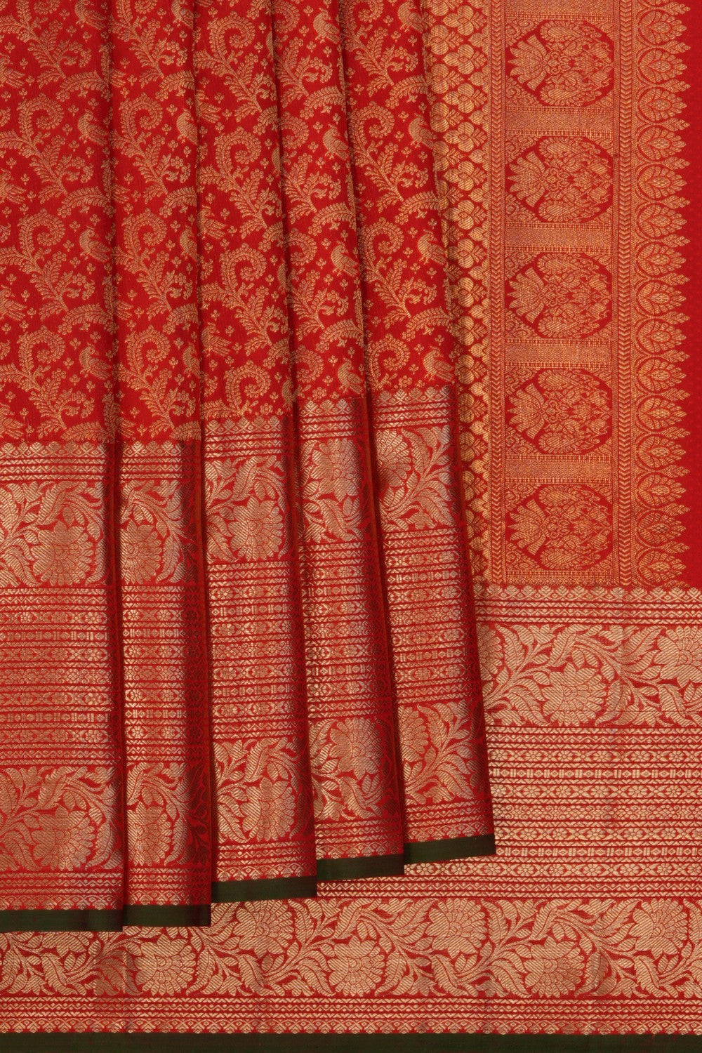 Kanchipattu Brocade Red Saree