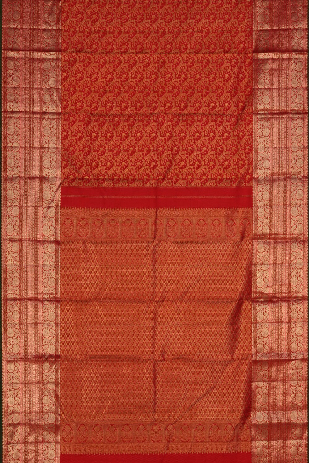 Kanchipattu Brocade Red Saree