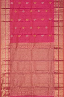 Image of Kanchipattu Brocade Pink Saree