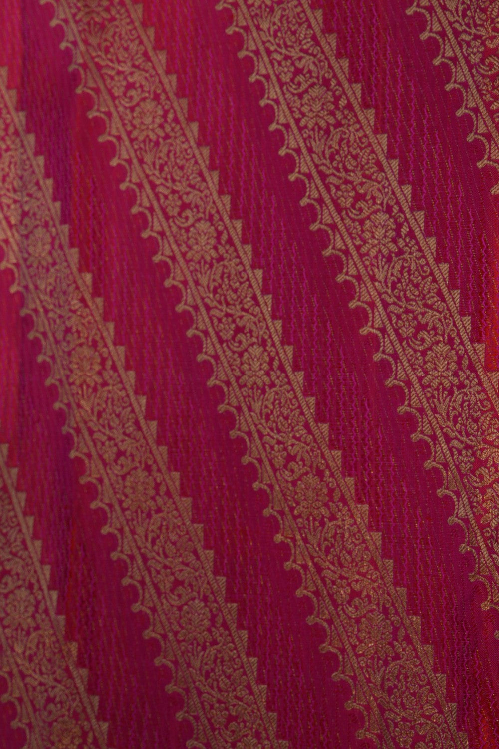 Kanchipattu Brocade Fuchsia Pink Saree