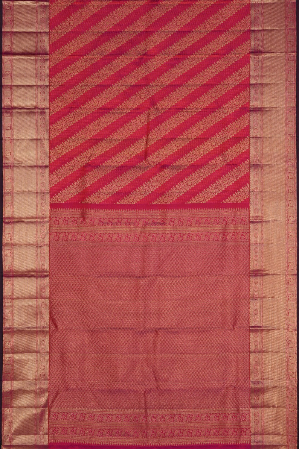 Kanchipattu Brocade Fuchsia Pink Saree
