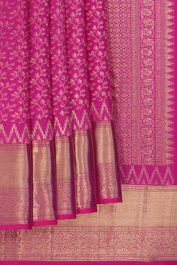 Image of Kanchipattu Brocade Pink Saree