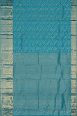 Image of Kanchipattu Brocade Blue Saree