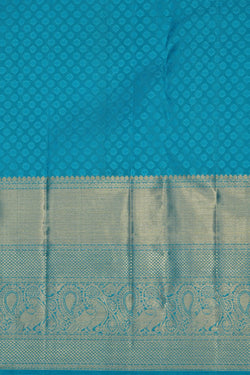 Image of Kanchipattu Brocade Blue Saree