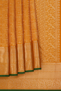 Image of Kanchipattu Brocade Yellow Saree
